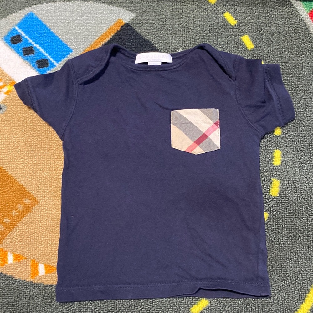 Burberry baby tee 12 mo